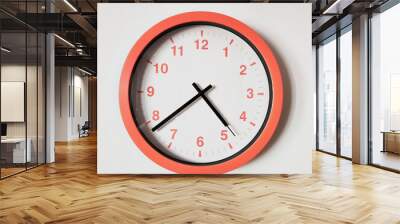 red wall clock Wall mural