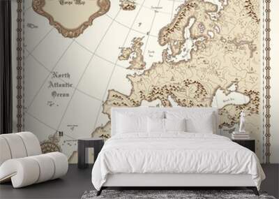 Europe map vector Wall mural