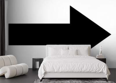 black arrow to the right without background Wall mural