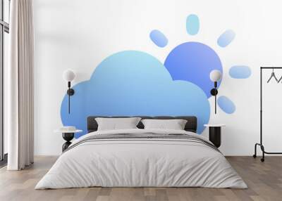 cloudy weather icon Wall mural