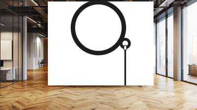 Black and white monocle silhouette Wall mural