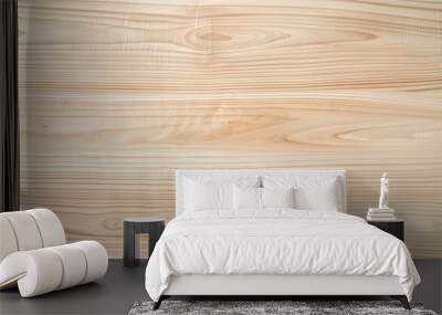 Smooth light wooden surface with elegant natural grain patterns. Wall mural