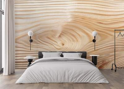 Smooth light wooden surface with elegant natural grain patterns. Wall mural