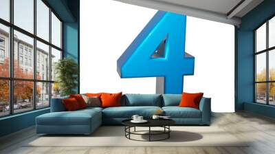 3D image number 4 in blue colors Wall mural