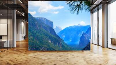 Yosemite national park, California usa, Tunnel View Wall mural