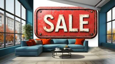 red sale sign Wall mural