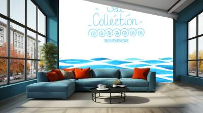  Seamless horizontal sea background Wall mural