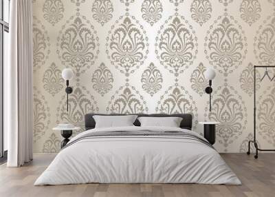 Seamless silver pattern. Wall mural