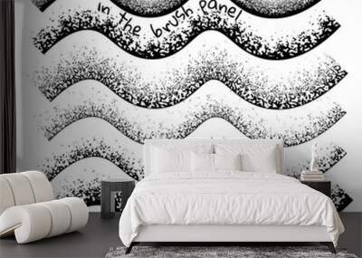 Collection of vector texture pattern  brushes. Wall mural