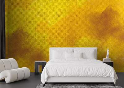 Bright yellow abstract textured background. Texture lemon yellow paint splashes and scratches. Background texture Yellow Design School Wall mural