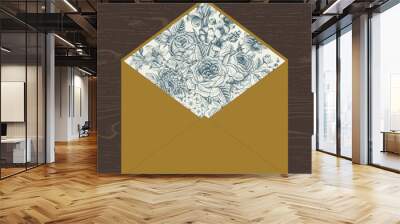 Floral envelope. Wall mural