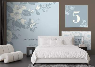 Set polygraphy to celebrate the wedding Wall mural