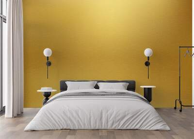 Gold background, gold polished metal, steel texture Wall mural