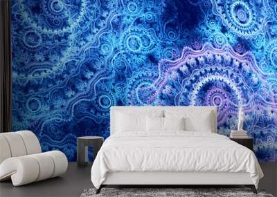 Abstract digitally generated image eminiscent of the ancient pat Wall mural