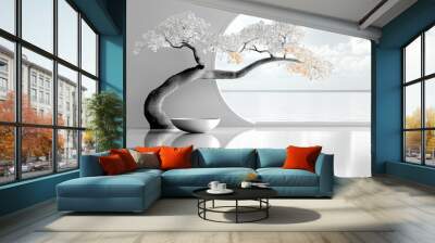 winter landscape with tree Wall mural