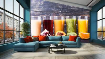 Fruit juice collection Wall mural