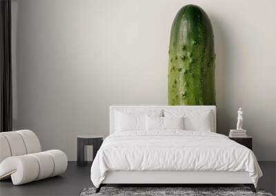 green cucumber on white surface Wall mural