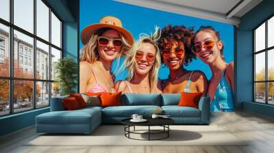 group of people in bikini Wall mural