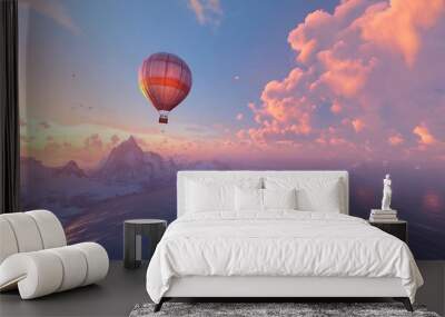 Images (Balloon, Sky, Adventure). --ar 16:9 --v 6.1 Job ID: 70591eea-8e65-4b16-b70b-1a112e513af5 Wall mural