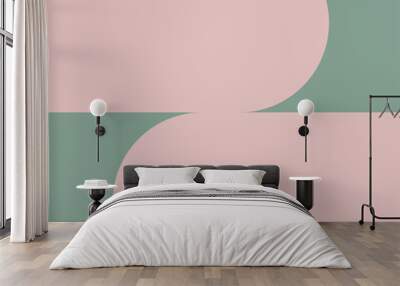 Green pink quadrant abstract modern graphic element vector template Wall mural