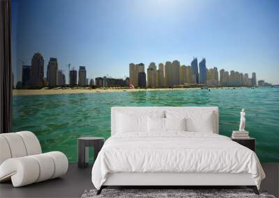 Water and sun. Dubai beach Wall mural