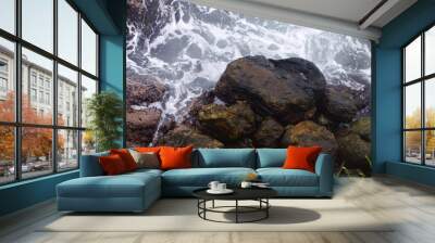 rocks in water Wall mural