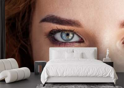 Women's eyes. Banner for the site. The concept of fashion, beauty, cosmetics and care Wall mural