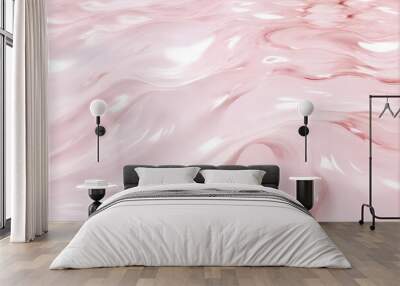 light pink colour water textured liquid background Wall mural