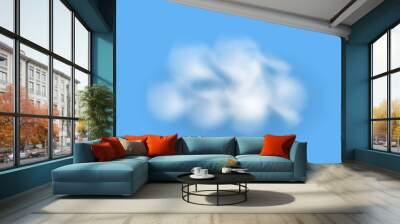 vector realistic cloud. smoky steam on transparent background. Wall mural