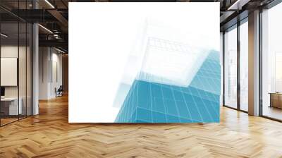 Modern building architectural 3d rendering 3d illustration Wall mural