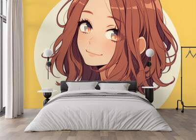 Beautiful girl avatar Wall mural