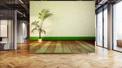 green plant in the room Wall mural