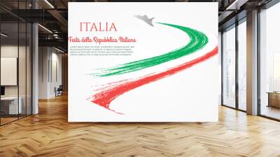 Festa della Repubblica Italiana. Italian Republic Holiday. Wall mural