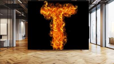 fire letter t Wall mural