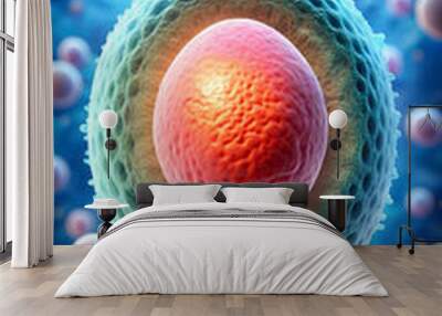 The egg cell, or ovum  is the female reproductive cell. Wall mural