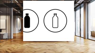 Bottle icon set illustration. bottle sign and symbol Wall mural