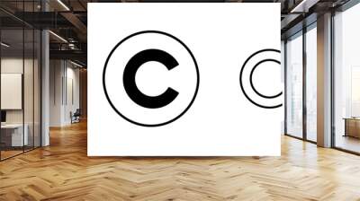 Copyright icon vector illustration. copyright sign and symbol Wall mural