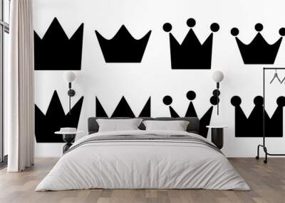 Crown icon set illustration. crown sign and symbol Wall mural