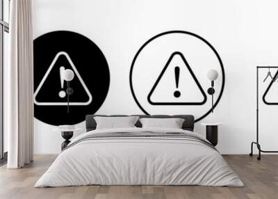 Exclamation danger sign illustration. attention sign and symbol. Hazard warning attention sign Wall mural