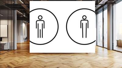 Man icon set illustration. male sign and symbol. human symbol Wall mural