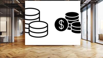 Money icon set illustration. Money sign and symbol Wall mural