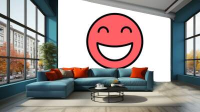 smile icon set illustration. smile emoticon icon. feedback sign and symbol Wall mural