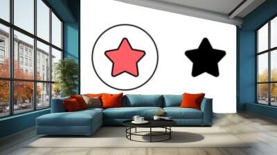 Star Icon vector illustration. rating sign and symbol. favourite star icon Wall mural