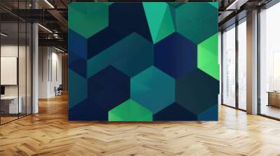 Minimalist hexagonal geometric pattern Wall mural