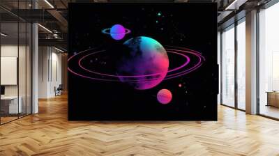 Minimalist wallpaper with cosmic focus Wall mural