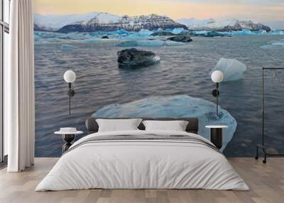 jokulsarlon lagoon sunrise Wall mural