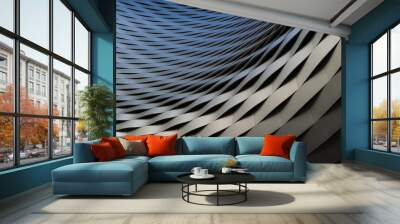 abstract metallic structure with repetitive pattern background Wall mural