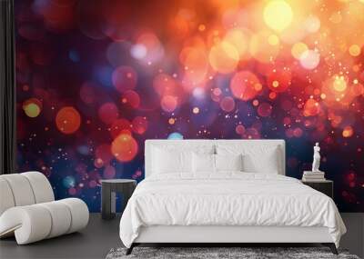 Crystal bokeh glowing gradient transition Wall mural