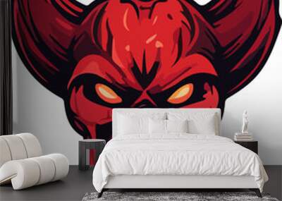 devil vector design illustration isolated on transparent background
 Wall mural