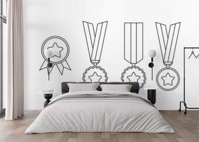 medal vector design illustration isolated on white background Wall mural